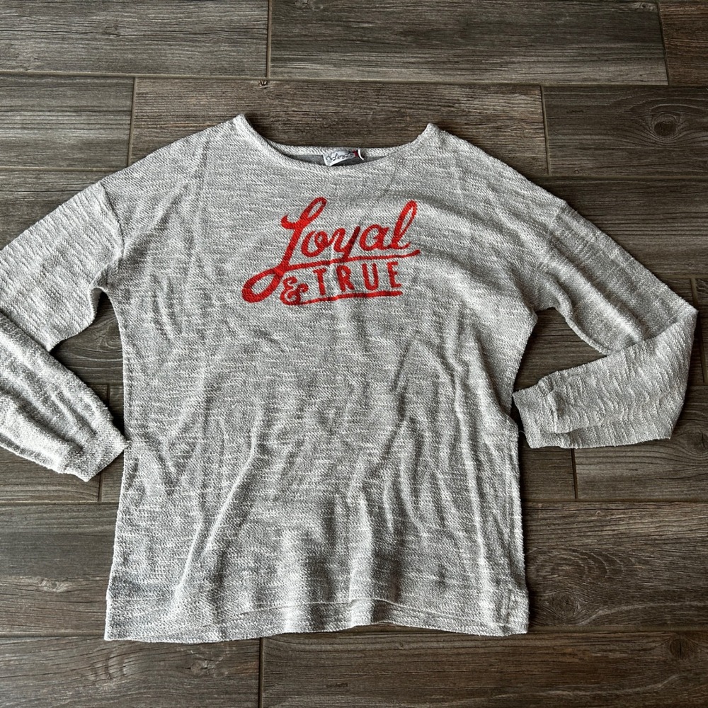 OSU Gray‎ Long Sleeve Loyal & True Oklahoma State Top Women's Large